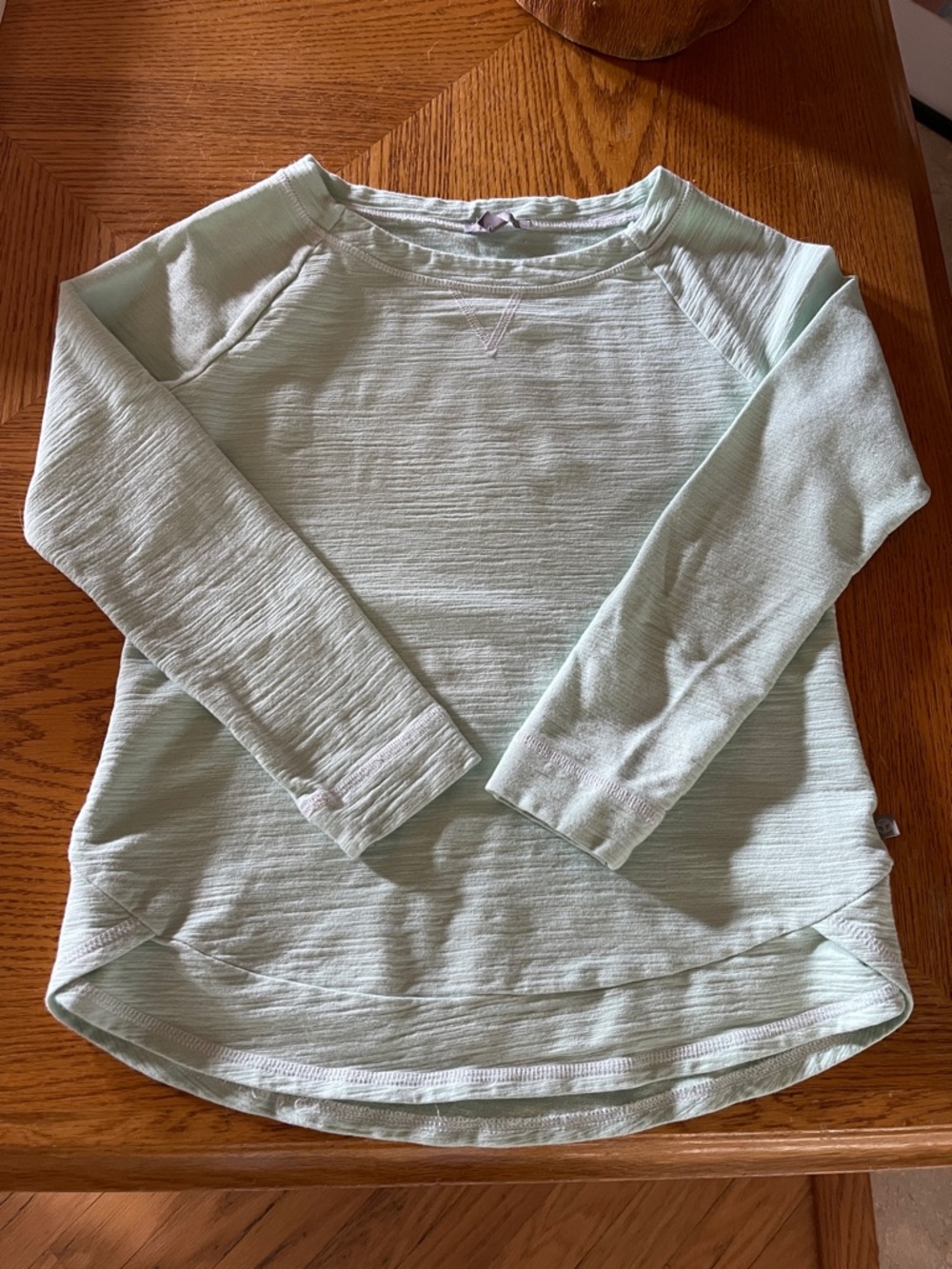 Talbots Mint Green Crewneck Long Sleeve Top, size P (2)